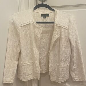 Ann Taylor Women's Cream Textured Blazer